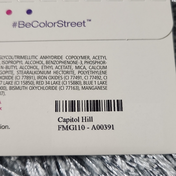 Color Street Gray with Pink Glitter Capitol Hill Nail Strips - Picture 5 of 5